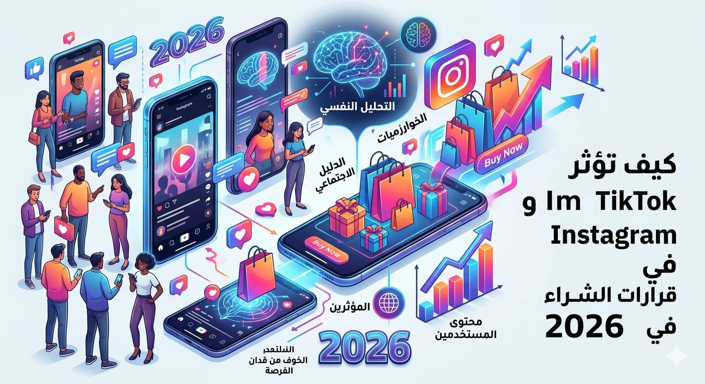 كيف تؤثر TikTok وInstagram في قرارات الشراء في 2026 (دليل شامل + تحليل نفسي + استراتيجيات تسويق)