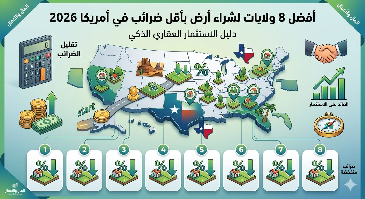 Best 8 States to Buy Land with Low Taxes in the USA 2026 | Smart Real Estate Investment Guide
