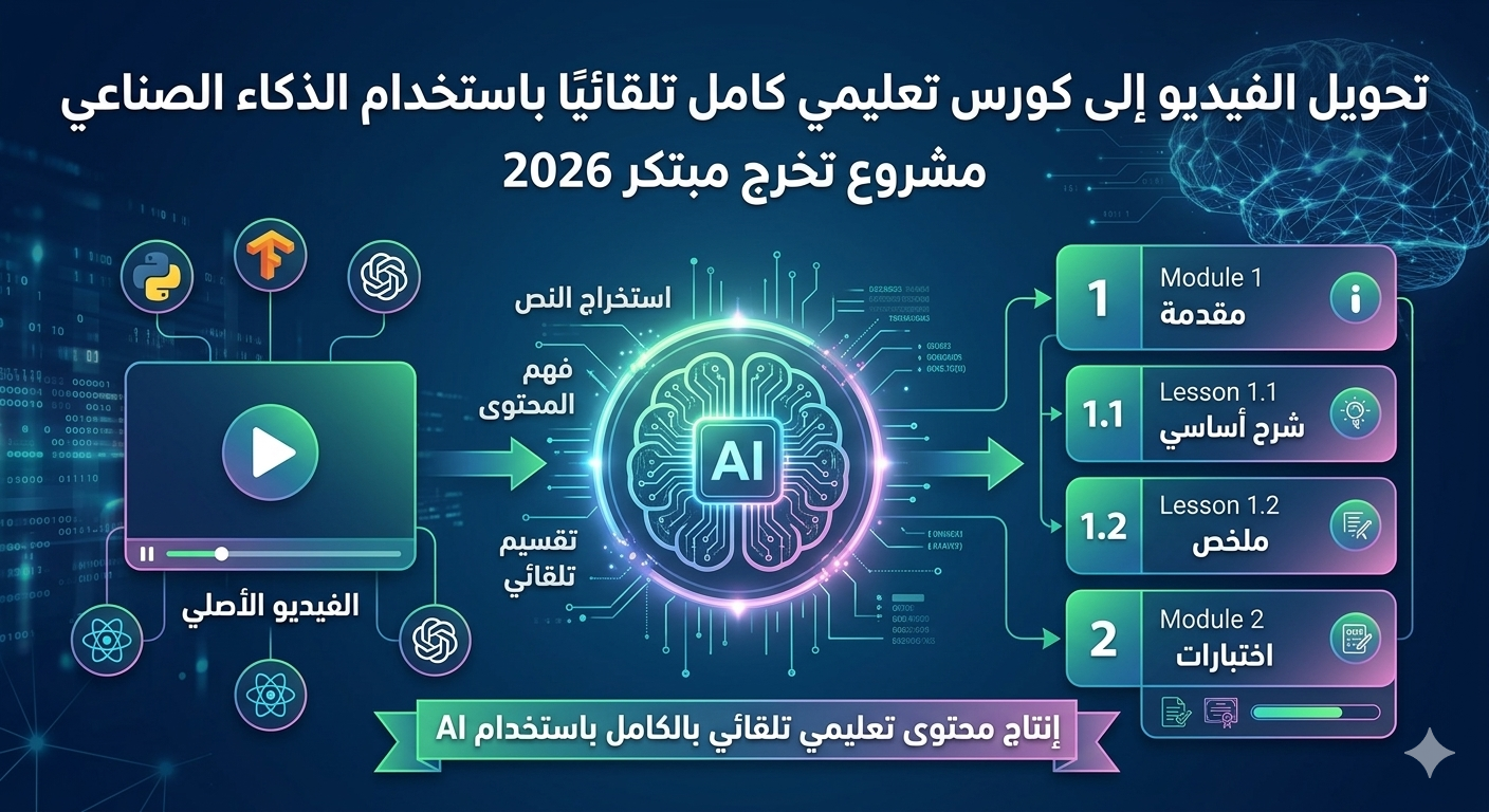 2026: Automatically Convert Video into a Full Educational Course Using AI – Innovative Capstone Project