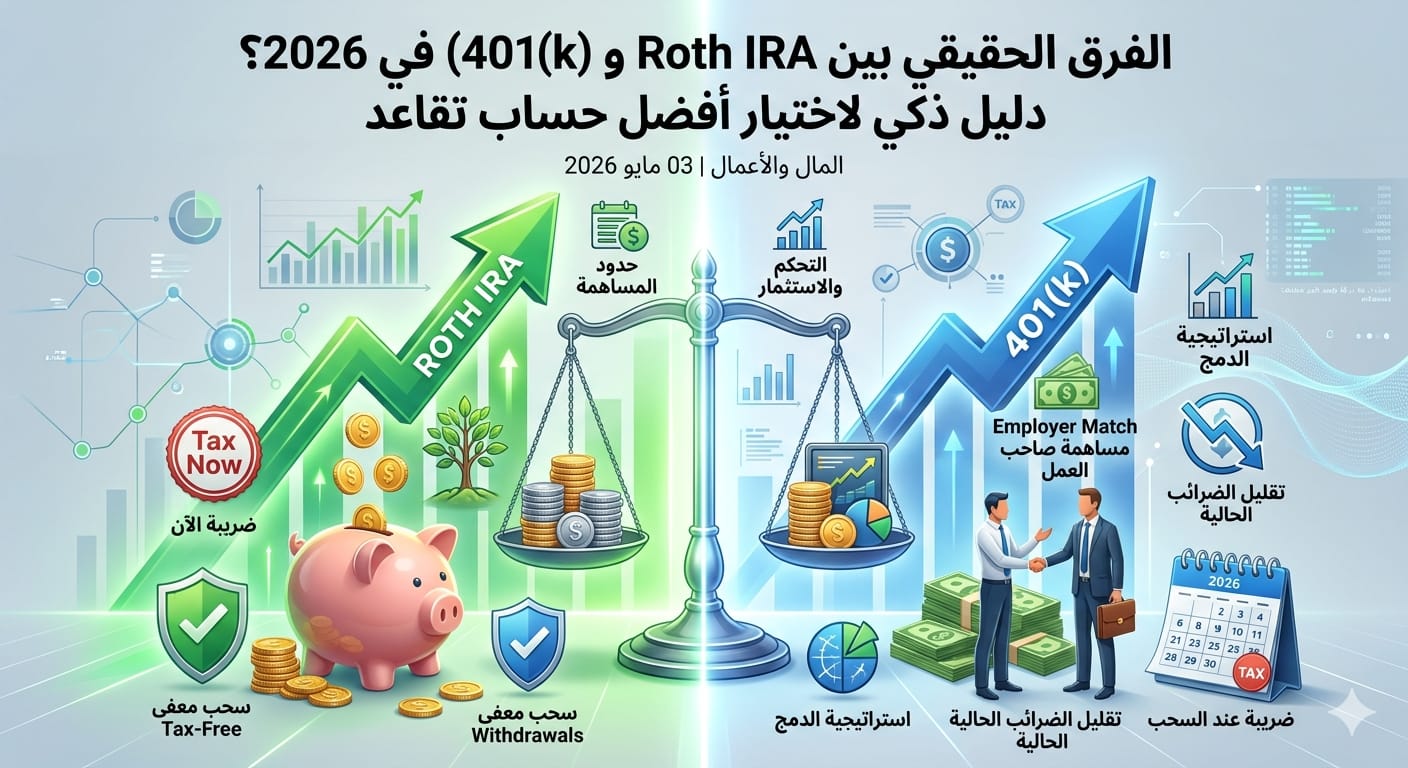 What Is the Real Difference Between Roth IRA and 401(k) in 2026? (Smart Guide to Choosing the Best Retirement Account for Tax Savings and Long-Term Wealth in the USA)